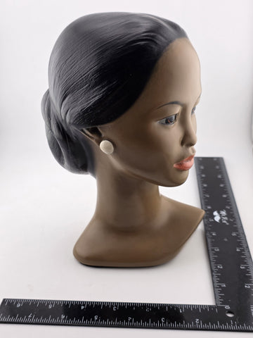 Vintage Marwal Hawaiian Polynesian Hula Girl Bust Chalkware 8" tall