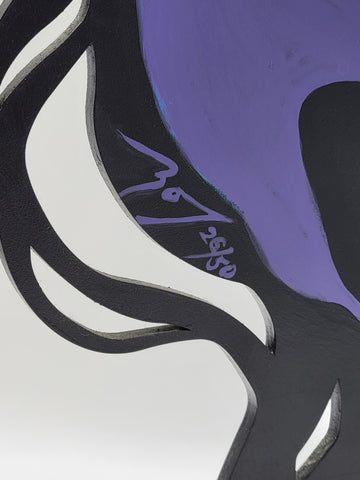 Rare Ltd Edition Bonnie Leibowitz Hand Painted Acrylic on Cast Iron 26/50. 24 In