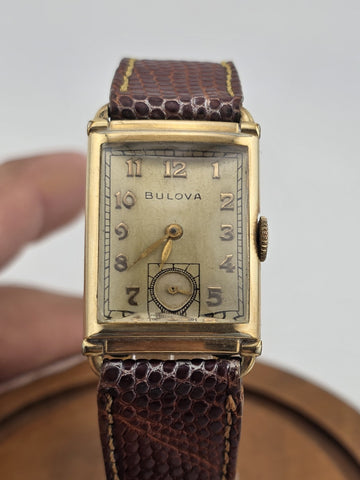 Private: Antique 1941 Bulova President 10k GF Wristwatch. Phil Collins Estate.