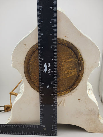 Rare Antique Rudolstadt Germany Porcelain United Electric Clock. Working Cond.