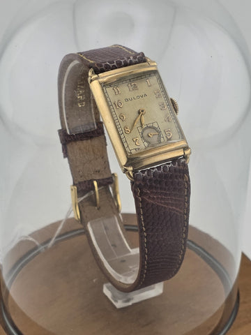 Antique 1941 Bulova President 10k GF Wristwatch. Phil Collins Estate. Read Works