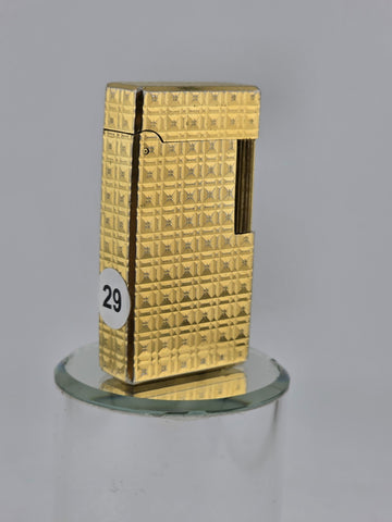 Vintage Collectible 1980's FLAMINAIRE France Gold Plated Gas Pocket Lighter.