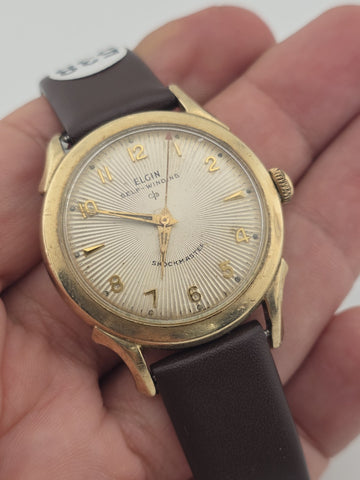 Vintage Elgin Shockmaster Self-Winding Automatic 10K Gold Filled Men's Watch