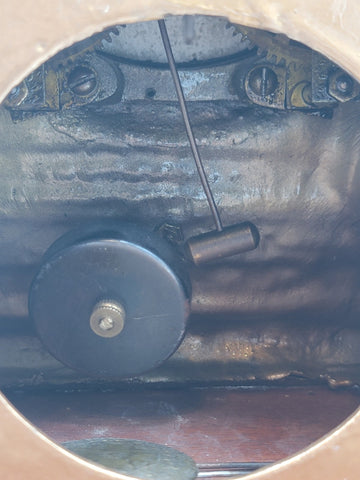 Antique 19th c. F Kroeber Clock Co New York Figural Mantle Clock W Drawer. Works