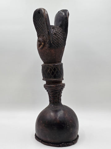 Rare Antique Authentic Mid Century Yoruba Headdress / Helmet Crest Nigeria 19 In