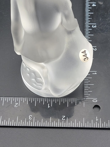 Vintage Lalique Crystal France Leda Nude Woman & the Swan Frosted Style 11905