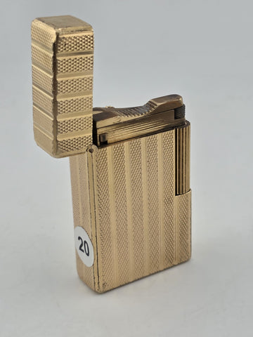 Vintage Collectible Authentic St Dupont France Gold Plated Ligne 1 Lighter.