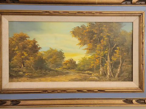 Antique One Of Kind Hand Painted Oil On Canvas Painting Signed W. Cook. Read.