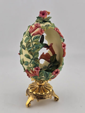 Franklin Mint House Of Faberge Humming Bird Egg Jewels in The Garden - W Box