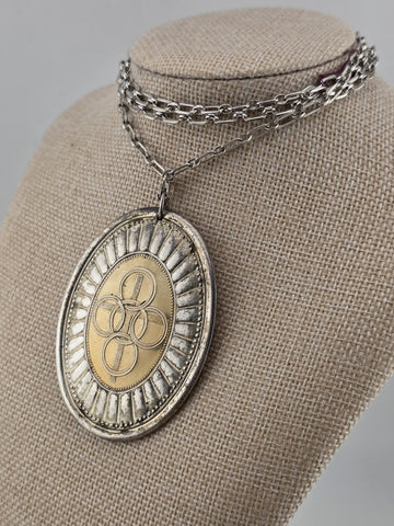 1975 Towle Five Gold Rings Sterling Silver Christmas Ornament Mistletoe Pendant