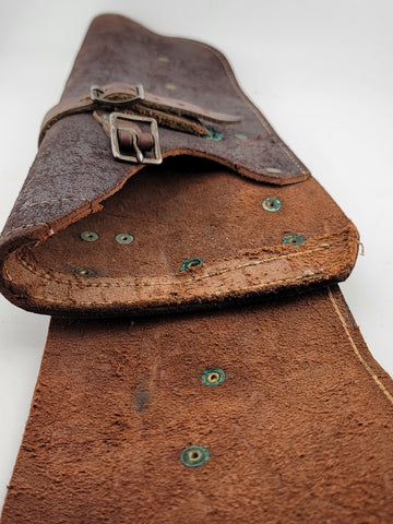 Post WW2 Brown Colt / Ruger Leather Holster. 13 Inch Long. V G Condition.