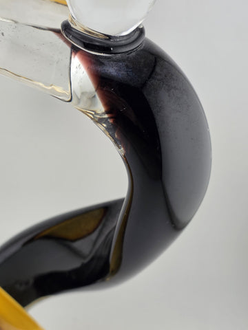 Vintage Dale Tiffany Hand-Blown Art Glass Hearts Lovers Hugging Sculpture