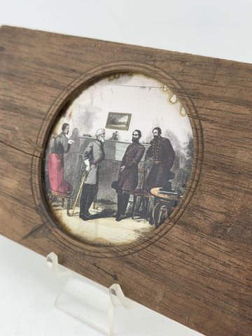 Rare Civil War Magic Lantern Slide Surrender of Robert E Lee to Ulysses S. Grant