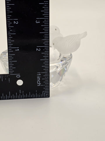 Vintage Retired Swarovski Crystal 7460 108 000 Bird Bath With Crystals 010029.