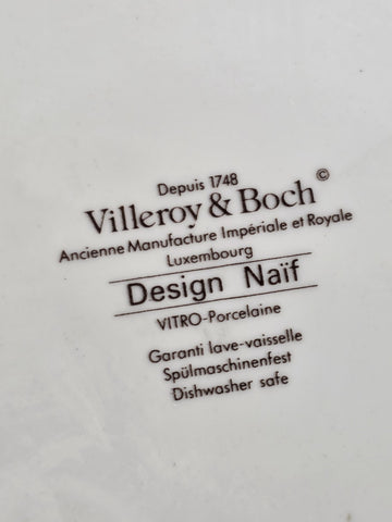 Villeroy & Boch Naif Laplau 4 Dinner Plates Christmas Village Noah Ark 10.5 Inch