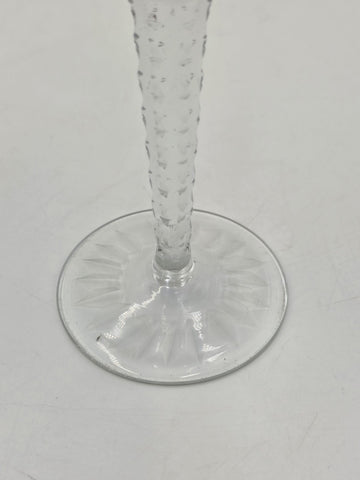 Nachtmann Saphire Blue Lead Crystal Wine Glass Grapes Floral Cut 8.5" Stemware