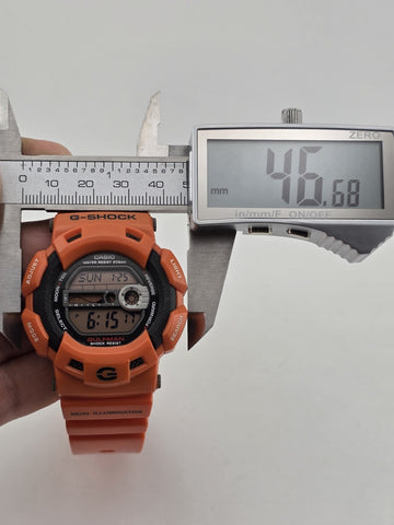 Vintage Casio G SHOCK G-9100R GULFMAN RESCUE STOCK WATCH Men in Rescue Orange