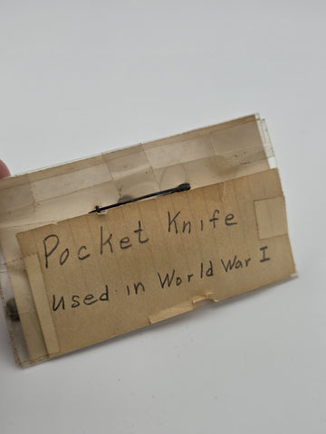 Rare Antique WW1 N.C. Co Canton Ohio Pocket Knife Used By Wm R Jackson, Texas