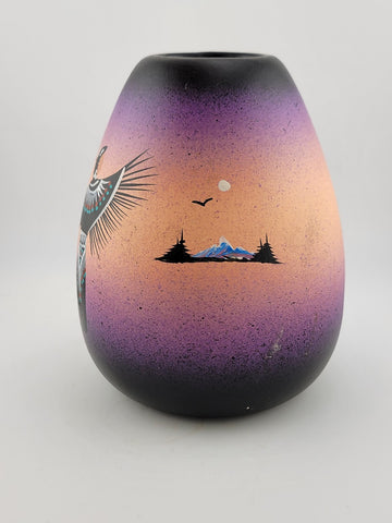 Signed E. Johnson Navajo Beautiful Handmade Pottery Mystique Maiden Vase
