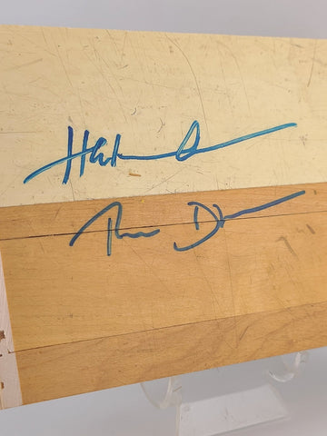 100% Original Hakeem Olajuwon Signed Houston Rockets Court Floor Board w/ COA
