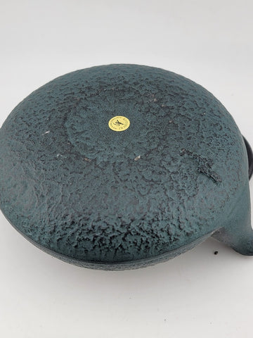 Vintage Kotobuki Black Cast Iron Dragonfly Teapot with Strainer and Trivet Japan