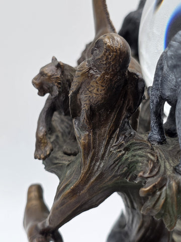 1950's Franklin Mint Guardians Of The World Crystal Ball By S.Lord Heavy Bronze.