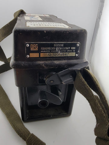 Vintage Collectible 1962 Cold War Elektrik Lorenz German Military Field Phone