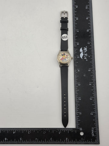 Antique 1950's Mickey Mouse Hong Kong Mechanical Watch Cartoon Dial. 28 mm Works