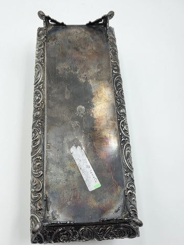1890's Victorian Simpson Hall Miller Quadruple Plate Glove Box Velvet Lined Box