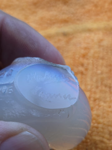 Set Of 2 Sabino Art Glass France Opalescent Feeding Bird Figurines. VG Cond.