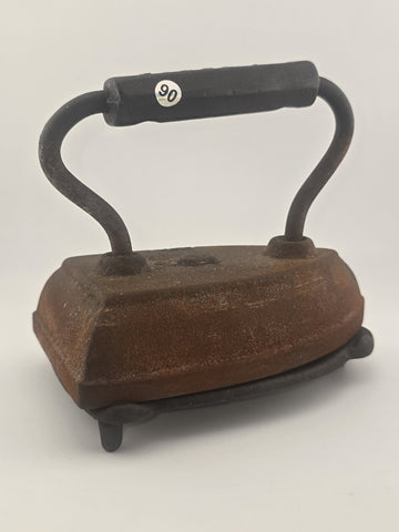 Antique Sad Cast Iron Door Stop St Louis Handle
