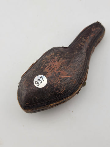 Antique 19th C ECHT German Meerschaum & Amber Pipe Horse Theme W Original Case.