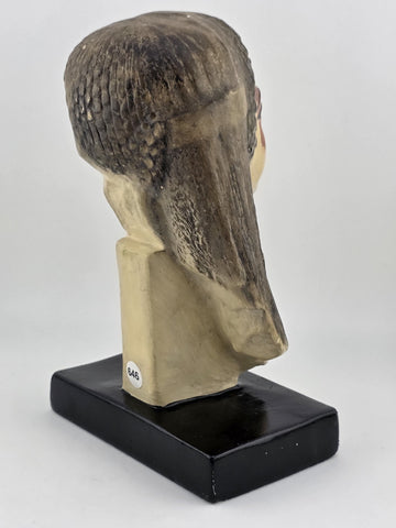 Rare Vintage Handmade Bust Of Princess Meritaten Of The Anciant Egyptian Dynasty