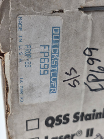 New Old Stock Quicksilver FP699 Stainless Steel Propeller Sealed Box USA 1993