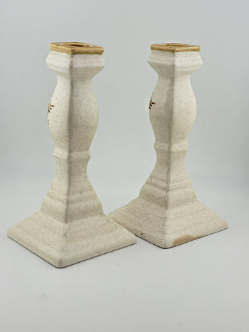 Vintage Mikasa Candlesticks Garden Club Day Dreams Blue Flowers Floral Japan