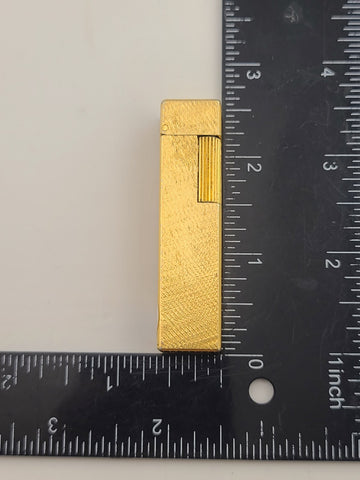 Rare Vintage Cube Cartier Lighter - 18k Yellow Gold Plated Cigarette Lighter