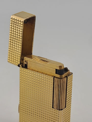 Vintage Collectible Authentic St Dupont 20 Micron Gold Plated Ligne 1 Lighter.