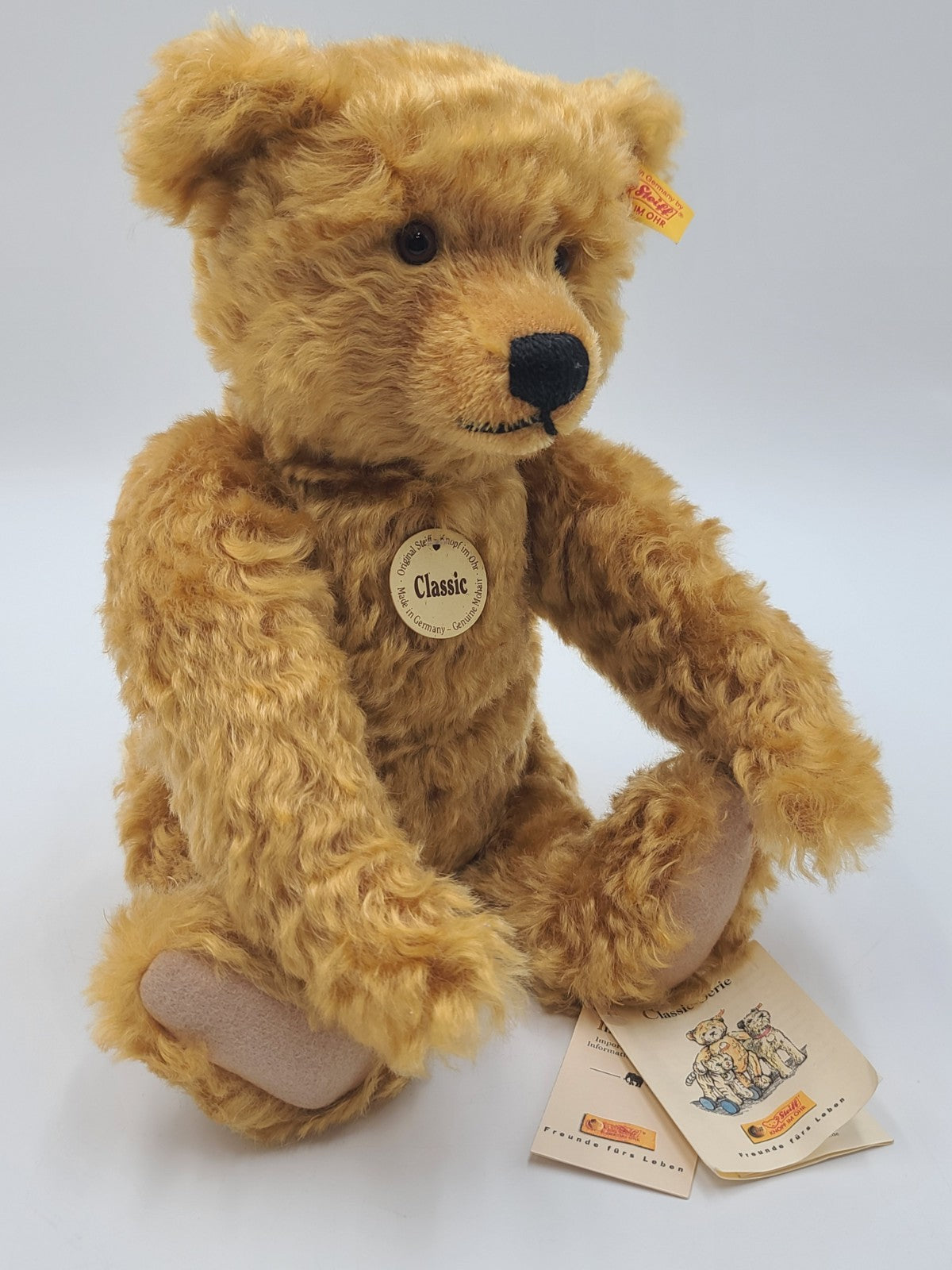 STEIFF 1920 Classic Golden Blonde 35cm Teddy Bear Mohair Jointed 028762. New.