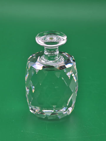Vintage 1970 Swarovski Faceted Clear Crystal 2.5" tall ONE TON Paperweight W Box