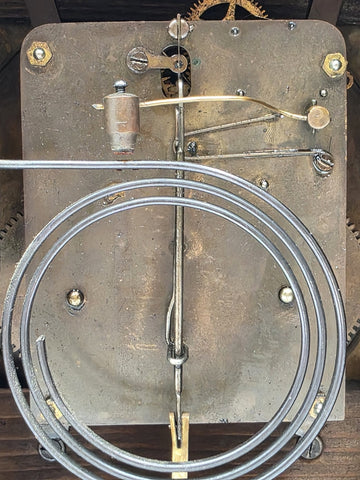 Rare Antique 1895 HAC 14 Day Strike Mantel Clock Carved Walnut Serviced Working