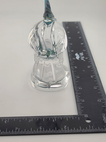 Vintage Royales de Champagne Frosted and Clear Crystal Cockatoo Bird Figurine