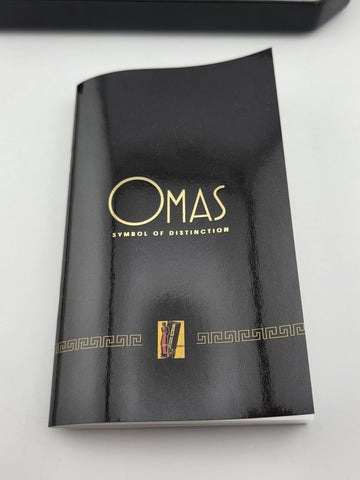 Rare OMAS 502 Sterling Silver 925 Faceted Ballpoint Pen Box & Papers Italy. 48g.