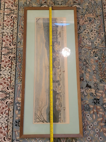 Rare Hand Signed Norman Rockwell "Stockbridge, Main Street At Christmas" 1967.