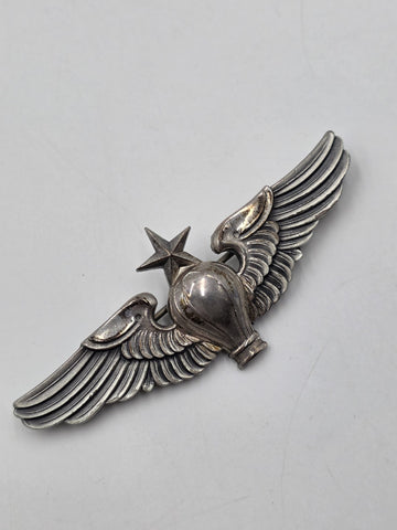 Set Of 2 WWII USAAF Sr Balloon Pilot WingsSterling 3" Pinback W Original Package