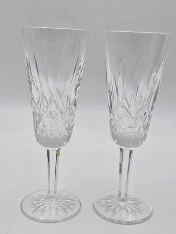 Waterford Crystal Lismore Champagne Flutes Set of 4 Ireland w/ Original Box. New