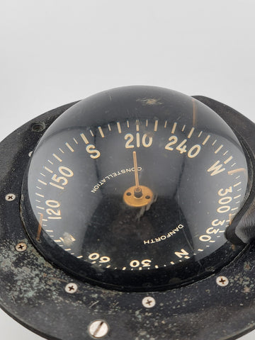 VINTAGE DANFORTH CONSTELLATION 6" MARINE BOAT HIGH SPEED COMPASS. UNTESTED.