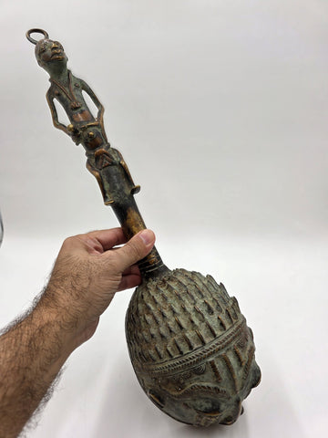 Rare Authentic Ashanti African Bronze Unity Cup Fertility Family Tribe Sculpture