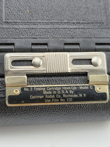 Antique Kodak No.2 Folding Cartridge Hawk-Eye Camera w/ Manual Vintage 120 Film