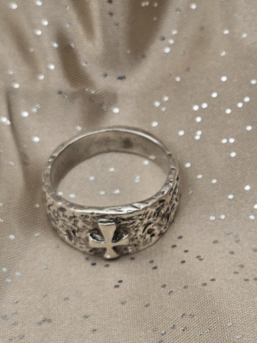 RETIRED RARE MENS James Avery “Mark Of The Cross” Sterling Silver Ring Size 11