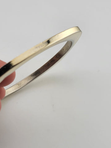 Antique Elegant Sterling Silver Art Deco Geometric Bangle Bracelet.